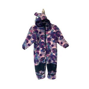MOLEHILL SNOW SUIT FLEECE 1 PIECE BUNTING HOOD INFANT GIRL 9 18 MONTH Purple